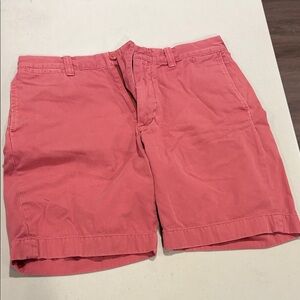 J. Crew Men's Salmon Flat Front Shorts size 33 9 inch inseam
